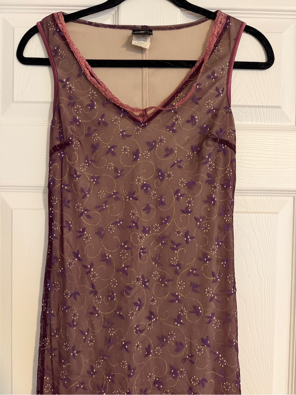 My Michelle Vintage Floral Overlay Maxi Dress